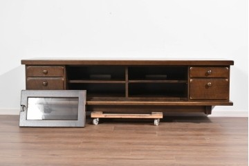 中古　美品!!　希少な廃番品!!　KASHIWA(柏木工)　WILDERNESS(ウィルダネス)　重厚な造りが魅力のテレビボード　定価約33万円　(R-085385)