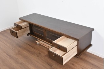 中古　美品!!　希少な廃番品!!　KASHIWA(柏木工)　WILDERNESS(ウィルダネス)　重厚な造りが魅力のテレビボード　定価約33万円　(R-085385)