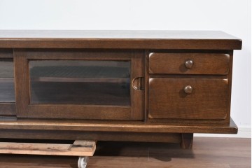 中古　美品!!　希少な廃番品!!　KASHIWA(柏木工)　WILDERNESS(ウィルダネス)　重厚な造りが魅力のテレビボード　定価約33万円　(R-085385)