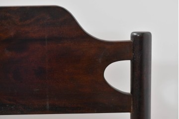 中古　美品　松本民芸家具　637型ベッドS　深い色合いの木肌が美しいシングルベッドフレーム　(R-085387)