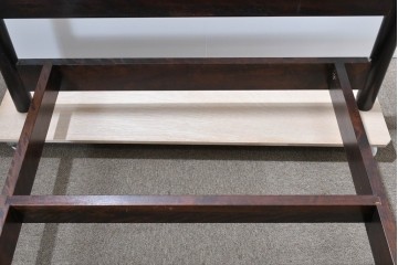 中古　美品　松本民芸家具　637型ベッドS　深い色合いの木肌が美しいシングルベッドフレーム　(R-085387)