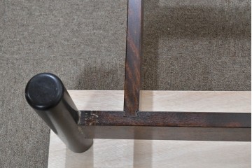 中古　美品　松本民芸家具　637型ベッドS　深い色合いの木肌が美しいシングルベッドフレーム　(R-085387)