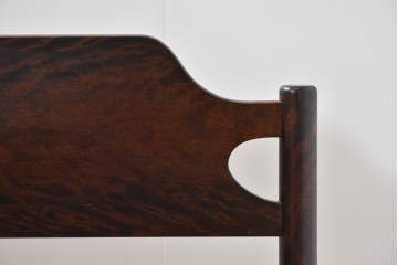 中古　美品　松本民芸家具　637型ベッドS　シンプルながら職人の意匠が感じられるシングルベッドフレーム　(R-085388)