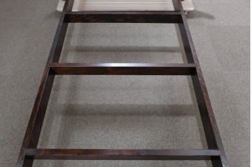 中古　美品　松本民芸家具　637型ベッドS　シンプルながら職人の意匠が感じられるシングルベッドフレーム　(R-085388)