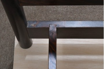 中古　美品　松本民芸家具　637型ベッドS　シンプルながら職人の意匠が感じられるシングルベッドフレーム　(R-085388)