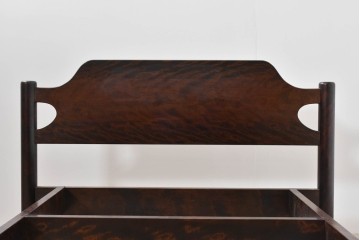 中古　美品　松本民芸家具　637型ベッドS　シンプルながら職人の意匠が感じられるシングルベッドフレーム　(R-085388)