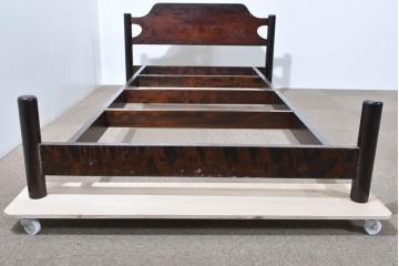 中古　美品　松本民芸家具　637型ベッドS　シンプルで飽きのこないデザインが魅力のシングルベッドフレーム　(R-085389)