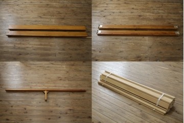中古　美品　希少な廃番品　チーク無垢材　SCANTEAK(スキャンティーク)　天然木の温もりを感じられるダブルサイズのベッドフレーム　(R-085391)