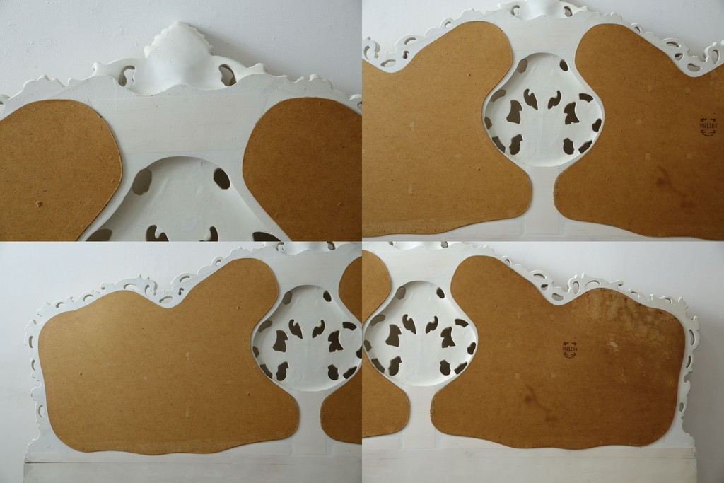 中古　イタリア高級家具　SILIK(シリック)　ロココ調装飾が華やかなキングサイズのベッドフレーム　定価約125万円相当　(R-085394)