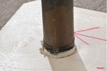 アメリカヴィンテージ　高級品　Brass Beds of Virginia　格調高いポール装飾のダブルサイズベッドフレーム　(R-085398)