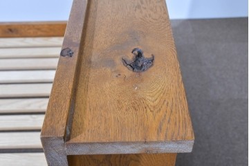 中古　TRUCK FURNITURE(トラックファニチャー)　ナラ材　レンジベッド　素朴な木味が魅力のシングルサイズベッドフレーム　定価約33万円　(R-085399)