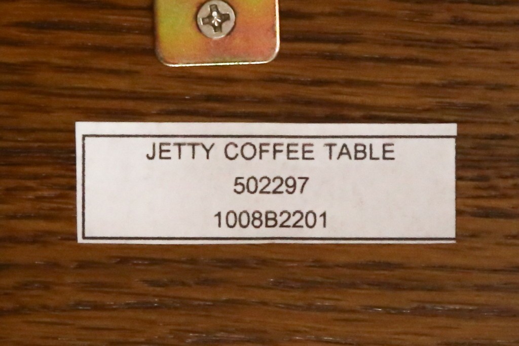 中古　美品　ACME Furniture(アクメ ファニチャー)　JETTY(ジェッティ)　見せる収納が楽しめるガラス天板のコーヒーテーブル　定価約12万円　(R-085408)