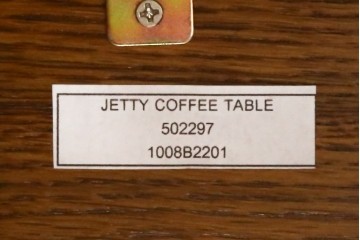 中古　美品　ACME Furniture(アクメ ファニチャー)　JETTY(ジェッティ)　見せる収納が楽しめるガラス天板のコーヒーテーブル　定価約12万円　(R-085408)