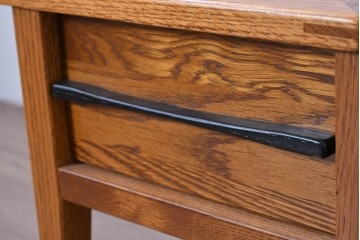 中古　美品　ACME Furniture(アクメ ファニチャー)　JETTY(ジェッティ)　見せる収納が楽しめるガラス天板のコーヒーテーブル　定価約12万円相当　(R-085408)