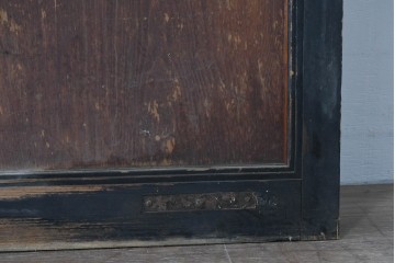 和製アンティーク　明治～大正期　格子意匠が味わい深い格子蔵戸1枚　(R-085409)