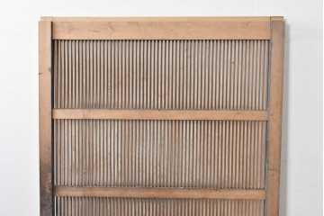 和製アンティーク　明治～大正期　格子意匠が味わい深い格子蔵戸1枚　(R-085409)