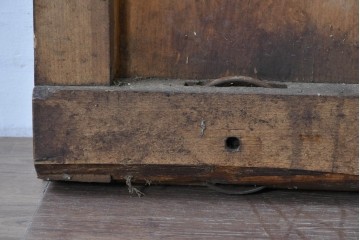 和製アンティーク　明治～大正期　格子意匠が味わい深い格子蔵戸1枚　(R-085409)