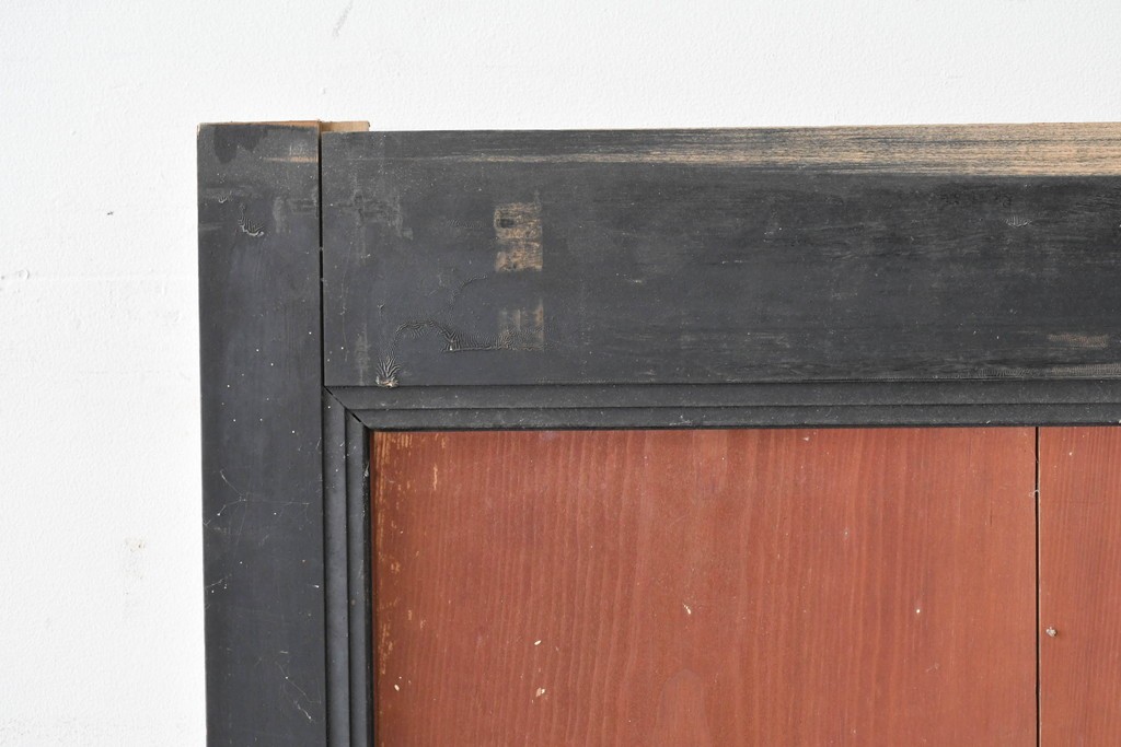 アンティーク建具　鉄鋲と縁取りがアクセントの重厚な蔵戸1枚　(R-085410)