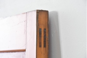 ヴィンテージ建具　リブ入りの大きなガラスが魅力の扉1枚　(R-085411)