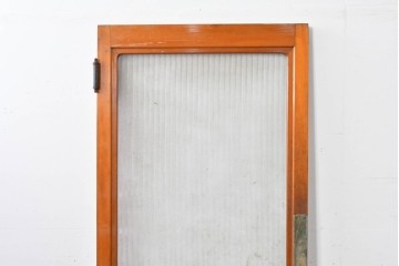 ヴィンテージ建具　リブ入りの大きなガラスが魅力の扉1枚　(R-085411)