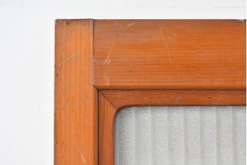 ヴィンテージ建具　リブ入りの大きなガラスが魅力の扉1枚　(R-085411)