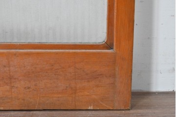 ヴィンテージ建具　リブ入りの大きなガラスが魅力の扉1枚　(R-085411)