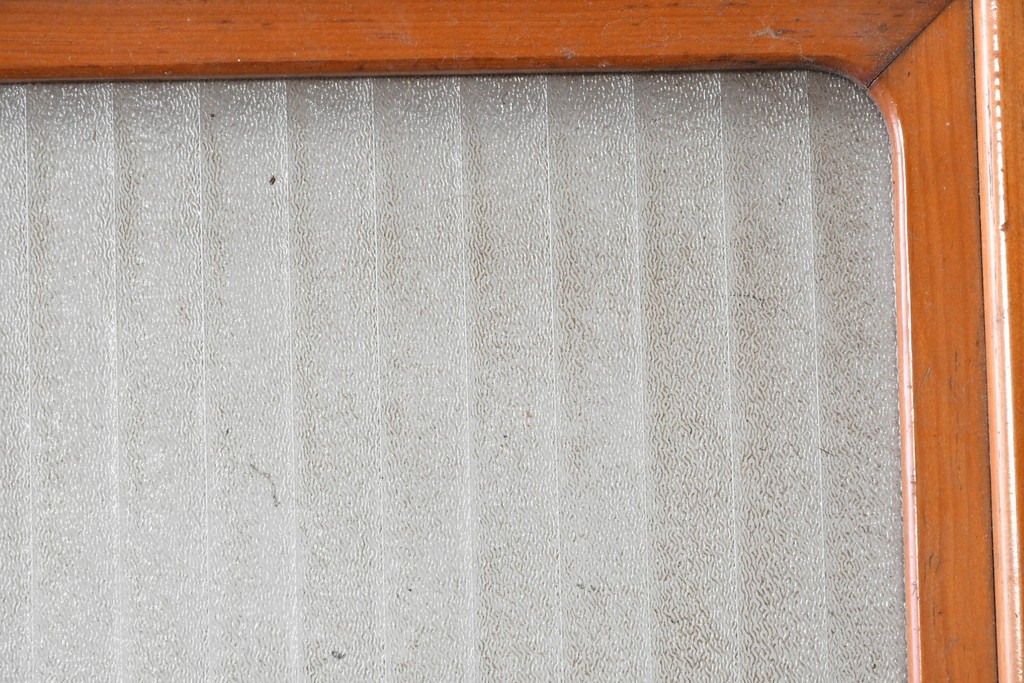 ヴィンテージ建具　リブ入りの大きなガラスが魅力の扉1枚　(R-085411)