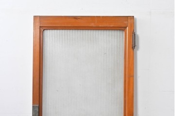 ヴィンテージ建具　リブ入りの大きなガラスが魅力の扉1枚　(R-085411)