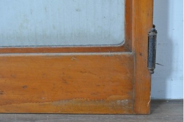 ヴィンテージ建具　リブ入りの大きなガラスが魅力の扉1枚　(R-085411)