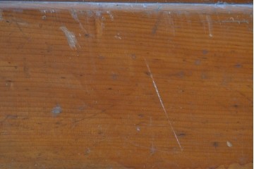 ヴィンテージ建具　リブ入りの大きなガラスが魅力の扉1枚　(R-085411)