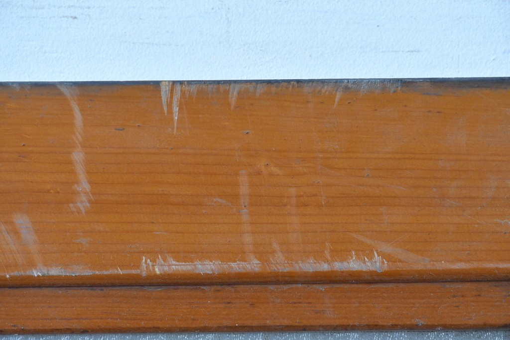 ヴィンテージ建具　リブ入りの大きなガラスが魅力の扉1枚　(R-085411)