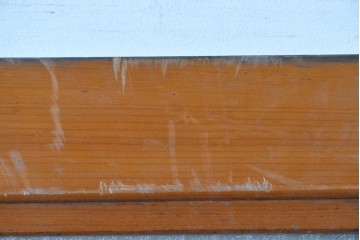 ヴィンテージ建具　リブ入りの大きなガラスが魅力の扉1枚　(R-085411)