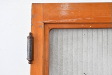 ヴィンテージ建具　リブ入りの大きなガラスが魅力の扉1枚　(R-085411)