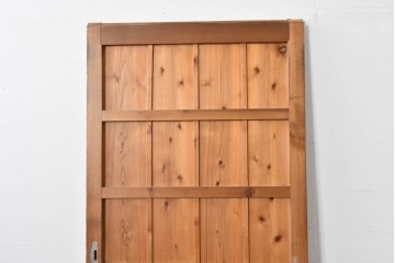 アンティーク建具　素朴な木肌と腰金物が印象的な蔵戸1枚　(R-085412)