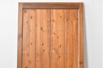 アンティーク建具　素朴な木肌と腰金物が印象的な蔵戸1枚　(R-085412)
