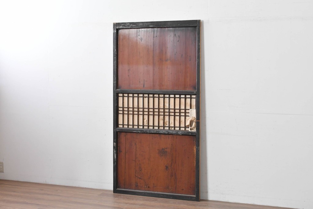 アンティーク建具　古民家スタイルや和モダンインテリアに映える障子帯戸1枚　(R-085416)