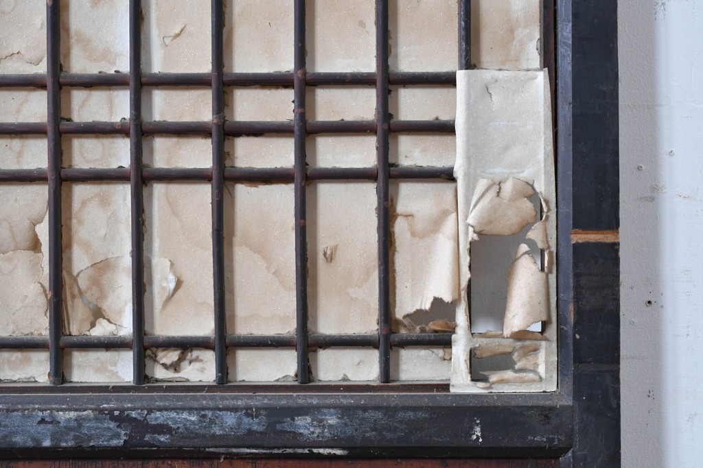 アンティーク建具　古民家スタイルや和モダンインテリアに映える障子帯戸1枚　(R-085416)