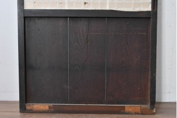 アンティーク建具　縦桟格子がすっきりとした印象の障子帯戸1枚　(R-085417)