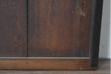 アンティーク建具　縦桟格子がすっきりとした印象の障子帯戸1枚　(R-085417)