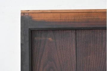 アンティーク建具　縦桟格子がすっきりとした印象の障子帯戸1枚　(R-085417)