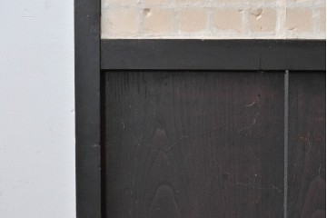 アンティーク建具　縦桟格子がすっきりとした印象の障子帯戸1枚　(R-085417)