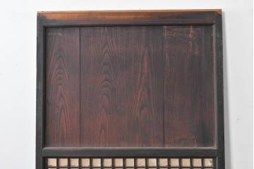アンティーク建具　縦桟格子がすっきりとした印象の障子帯戸1枚　(R-085417)