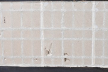 アンティーク建具　縦桟格子がすっきりとした印象の障子帯戸1枚　(R-085417)