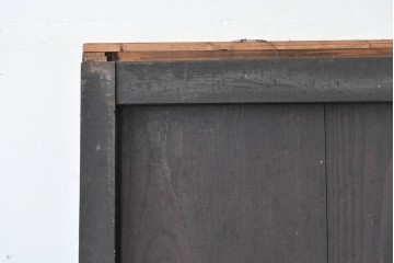 アンティーク建具　縦桟格子がすっきりとした印象の障子帯戸1枚　(R-085417)
