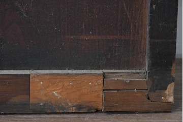 アンティーク建具　縦桟格子がすっきりとした印象の障子帯戸1枚　(R-085417)