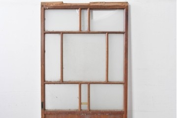 アンティーク建具　大正ロマン　型板ガラスを組み込んだ引き戸1枚　(R-085418)