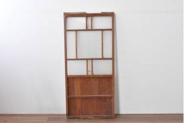 アンティーク建具　大正ロマン　型板ガラスを組み込んだ引き戸1枚　(R-085418)