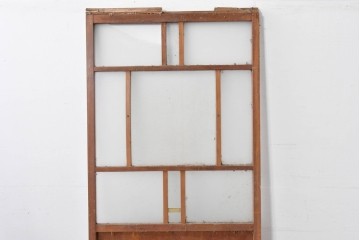 アンティーク建具　大正ロマン　型板ガラスを組み込んだ引き戸1枚　(R-085418)