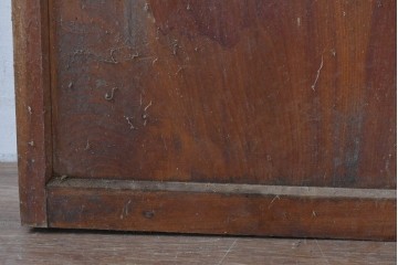 アンティーク建具　大正ロマン　型板ガラスを組み込んだ引き戸1枚　(R-085418)