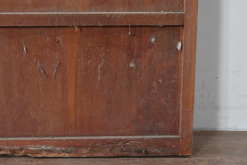 アンティーク建具　大正ロマン　型板ガラスを組み込んだ引き戸1枚　(R-085418)